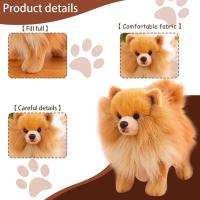 Cachorro de Felpa, Pomerania Linda, simulación de pomerán, Animal Pomerano, perro realista, Pelio - details 3