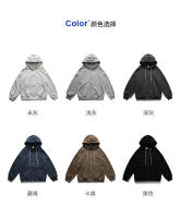 Sudadera con capucha para hombre, sudadera holgada de un solo hombro, color sólido - details 10