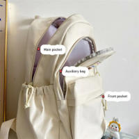 Mochila de gran capacidad loungefly, duradera, de nylon, mochilas escolares diarias para mujeres y hombres, bolsa de viaje portá - details 11