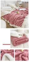 Manta gruesa de doble capa para cama, manta de lana de cordero para el hogar, funda de sofá suave de Sherpa cálida para recién nacidos, colcha para niños, invierno, nuevo - details 8