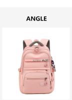 Mochila escolar grande de nailon para chicas adolescentes, morral impermeable para ordenador portátil, color negro - details 9
