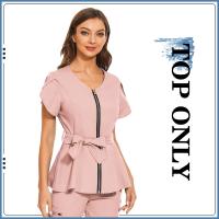 Uniformes de Spa de belleza, camisa de manga corta a la moda, bata médica de alta calidad, uniforme veterinario para mujer, chaqueta de enfermería suave superior - details 8
