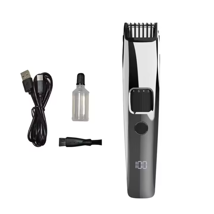 Máquina de corte de pelo profesional, cortadora de pelo eléctrica doméstica, recortadora de pelo de bajo ruido, afeitadora con pantalla Digital, recortadora de barba - 1