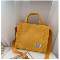 Bolso de lona de pana bolso de mensajero de hombro para mujer versión coreana pequeño bolso cuadrado - details 3