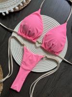 Conjunto de Bikini Halter de Color Sólido RUOTONSEPT Traje de Baño de Estilo Brasileño para Mujeres - details 19