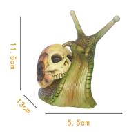 Escultura de Calavera de Caracol Decoración Gótica Estatua de Caracol para Jardín Figura de Halloween Adorno de Escritorio Artesanía de Resina DIY - details 6