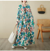 Vestido Vintage de Algodón de Manga Larga Talla Grande, Elegante y Suelto para Mujeres - details 68