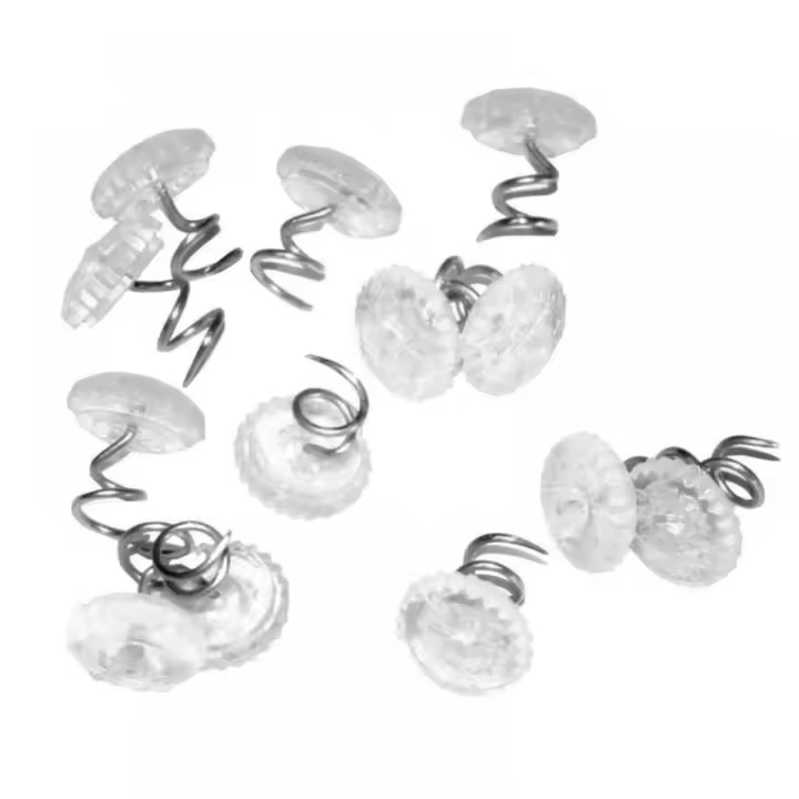 Alfileres de Torsión para Cubierta de Muebles 50 Piezas Alfileres de Cabeza de Plástico para Sostener la Falda de la Cama Alfileres para Cubiertas y Telas de Manera Segura Plata - 1