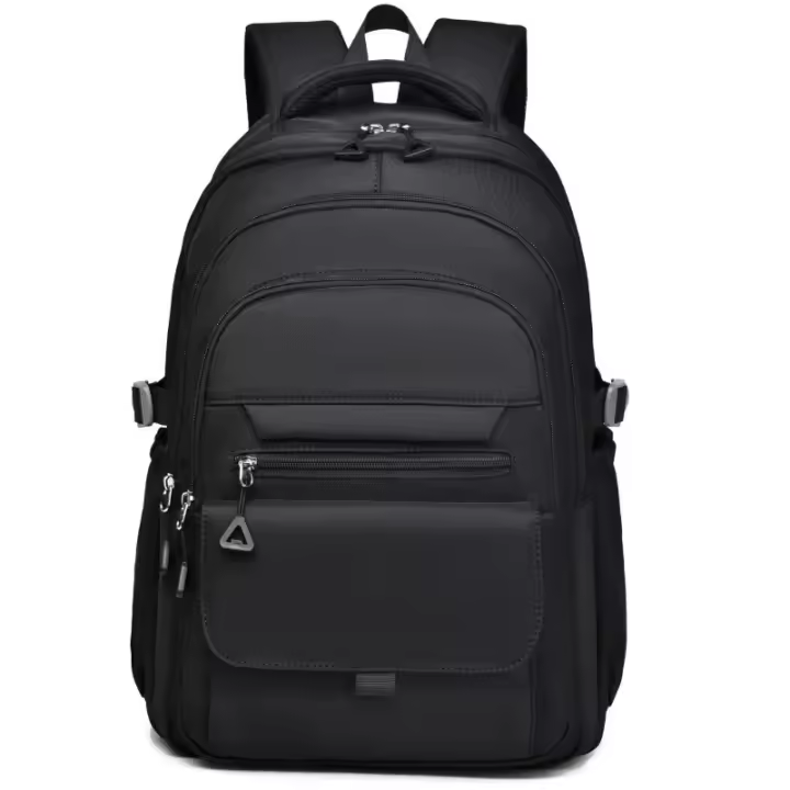 Mochilas versátiles de color sólido de gran capacidad para hombres y mujeres, mochilas casuales y sencillas para parejas - 1