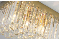 Phube moderno restaurante K9 bombilla LED de cristal lámpara de techo decoración del hogar comedor lámpara de techo de acero inoxidable - details 8