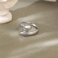 Anillo abierto con diseño de gota de agua, joyería de dedo de estilo Simple para regalo de fiesta informal diario - details 3