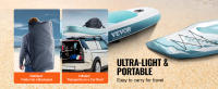 VEVOR-Tabla de Paddle surf inflable, accesorios de tabla, bomba, paleta, aleta, mochila - details 4