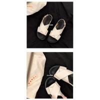 Sandalias planas de piel auténtica para mujer, zapatos romanos de plataforma, informales, de marca de lujo, tendencia de verano, 2024 - details 3