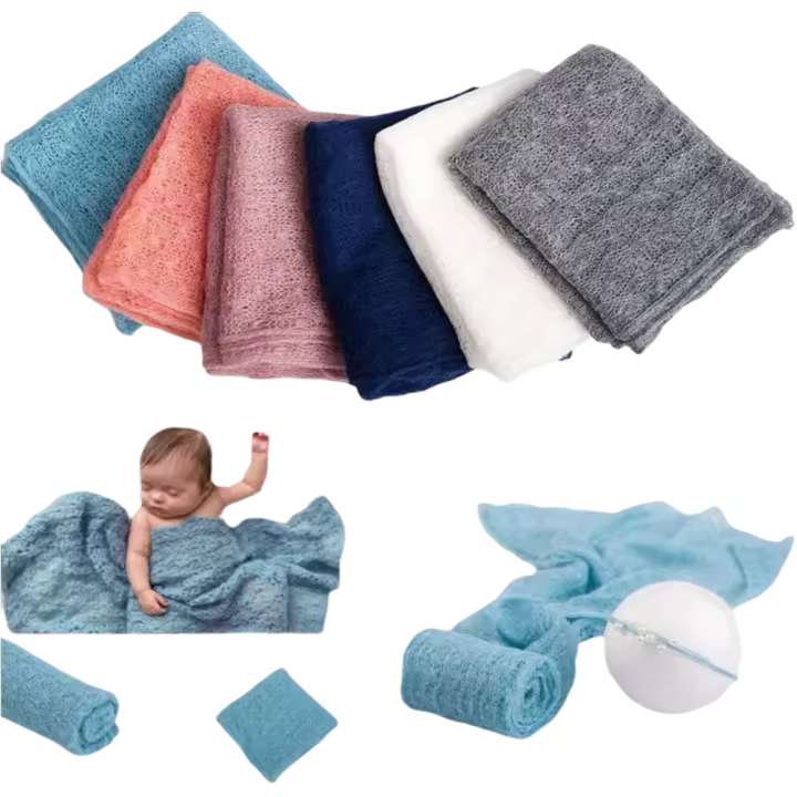 Accesorios de Recién Nacido UNIDS Tela de Mohair para Cubierta de Gorro - 1