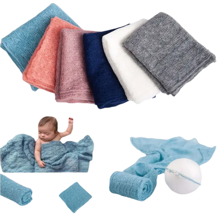 Accesorios de Recién Nacido UNIDS Tela de Mohair para Cubierta de Gorro - 1