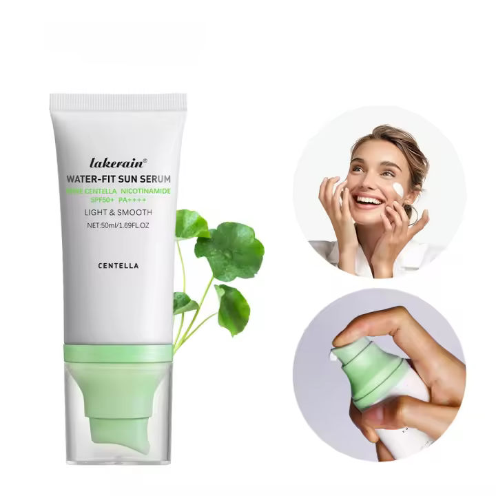 Suero solar SPF50, protector solar blanqueador e hidratante, protector solar refrescante y no graso de larga duración, cuidado Facial antienvejecimiento UV - 1