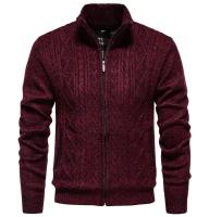 Cardigan de Pendiente de Lana de Cashmere Cuello Alto con Cremallera, Moda de Otoño e Invierno para Hombres - details 8