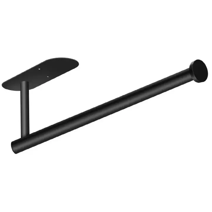 Soporte de rollo de acero inoxidable Estante de plástico para envolver de cocina sin perforar de acero inoxidable debajo del soporte del tejido del gabinete - 1