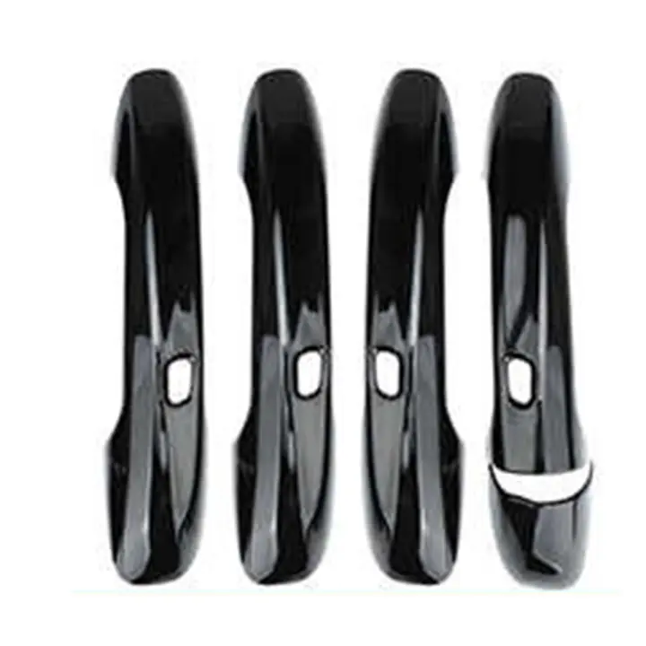 4 Uds. Pegatinas embellecedoras de cubierta de manija de puerta exterior para Mercedes Benz C E GLC GLB A B GLE GLS CLA GLA 15-24 4 puertas con agujeros A - 1