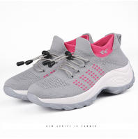 Zapatos para caminar de marca para mujer, zapatillas de deporte con calcetines de punto transpirables, zapatos cómodos para lactancia, zapatos deportivos con plataforma informales - details 35