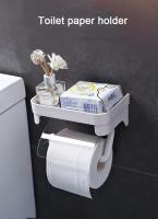Soporte de papel toalla de baño adhesivo para pared, accesorio de cocina sin perforar, organizador de papel higiénico - details 11