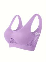 Sujetador deportivo con almohadillas incorporadas, transpirable, alta elasticidad, sin aros, perfecto para yoga, fitness, correr - details 8