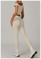 Conjunto de Yoga de Cintura Alta Ouwu Traje Deportivo de 3 Piezas Monos Deportivos para Mujeres - details 27