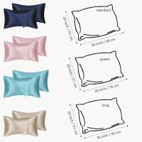 Unimmont-Funda De Satén Cómoda De Color Sólido, Almohada Para Dormitorio, 1 unidad - details 0