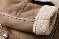 Chaqueta cálida de lana de cordero integrada de piel de ante, Otoño e Invierno - details 19
