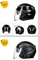 Casco De moto De media cara para hombre y mujer, protector De doble lente para las cuatro estaciones, moda urbana - details 6