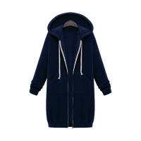 Sudadera con Capucha Larga y Cinturada Abrigo Exterior Casual para Mujeres - details 4