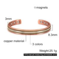 Conjunto de Joyería de Cobre Puro Ajustable Pulsera Anillo para Mujeres con Imán Saludable - details 1