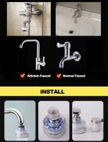 Filtro burbujeador para grifo de cocina, purificador de filtración de baño de agua dura, elimina el cloro, filtrado de metales pesados - details 2