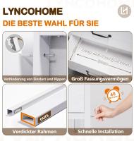 Cómoda con 6 cajones de tela, cómoda de dormitorio blanca, mueble de almacenamiento, muebles de dormitorio, cómoda para cocina, oficina, pasillo, mueble de TV con cajones - details 27