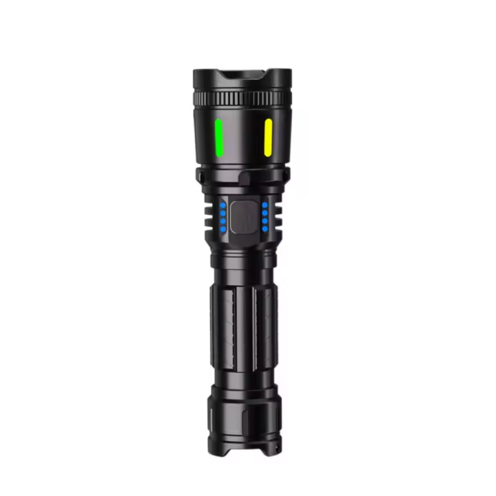 Linterna impermeable recargable de larga duración, zoom, adecuada para acampar, caminar, exteriores, emergencias y otras iluminaciones, linterna de luz fuerte de larga distancia - 1