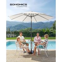 Sombrilla de Jardín 300 cm, UPF 50+, Parasol, 30 ° de Inclinación en dos Direcciones, con , para Patio, Terraza, , Piscina, sin Base, Beige GPU30BE - details 1