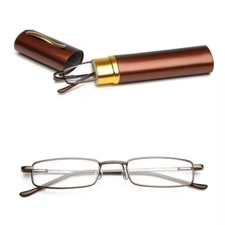Gafas ultrafinas con base metálica elegantes para hombres y mujeres, computadora portátil, mini gafas de lectura con Ca+1.0~+4.0 - 1