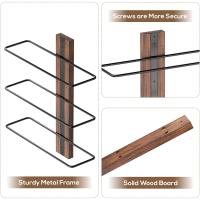 montado en la pared para 12 botellas de vino, de madera, soporte para cocina, comedor, bar - details 5