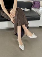 Nuevo arco medio stiletto Muller zapatos bolsa cabeza media zapatillas de las mujeres de gran tamaño de tacón alto zapatos individuales zapatillas geniales - details 37