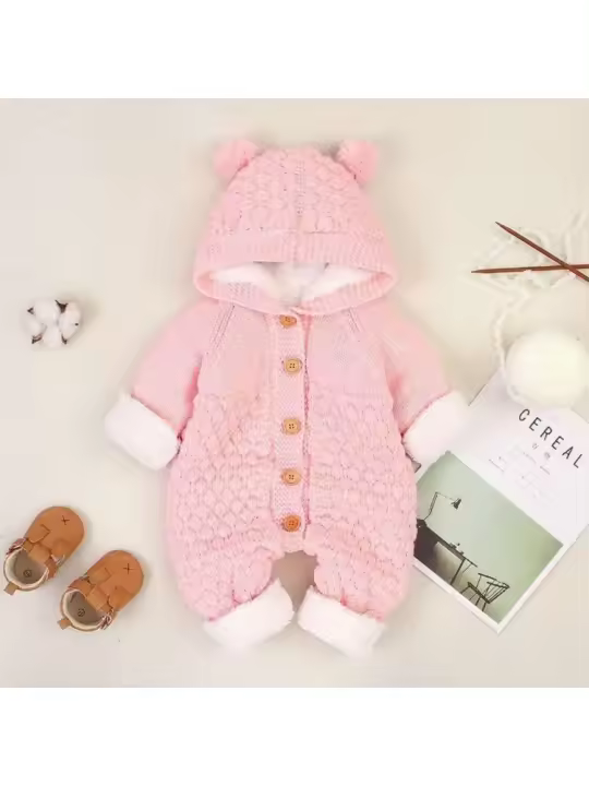 Ropa de bebé recién nacido, Cárdigan con capucha, Ropa de moda para bebés y niños pequeños, Otoño e Invierno - 1