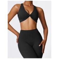 Sujetador deportivo con tirantes cruzados para mujer, sostén deportivo de realce, Top corto para Yoga, gimnasio, Fitness, transpirable - details 22