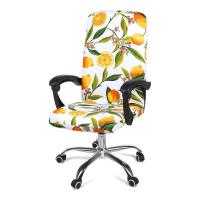 Fundas para sillas de oficina y ordenador de 2 piezas con estampado elástico, fundas giratorias universales de ajuste suave para escritorio, antipolvo lavable extraíble - details 8