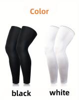 Manga de Compresión de Rodilla de Alta Elasticidad - Transpirable, Absorbe la Humedad, Almohadilla Deportiva para Correr, Ciclismo y Baloncesto - Protección Solar, Pide una Talla Más Grande - details 5