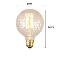 Bombillas incandescentes Vintage Edison G95, Bombilla de diamante, ardilla, corazón de cinco estrellas, espiral, filamento de 40W - details 6