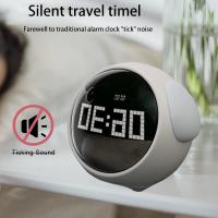 Reloj despertador con luz nocturna para niños, alarma multifuncional con control de voz, termómetro para el hogar - details 2