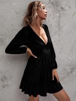 Elegante Vestido de Manga Larga para Mujer Primavera Otoño 2025 Cuello en V Moda - details 5
