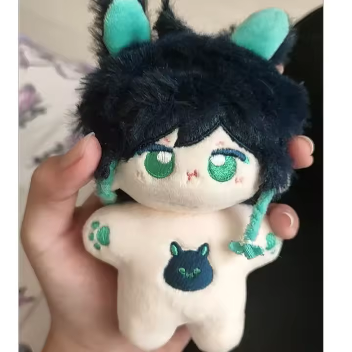 Mini Genshin Impact Venti WenDi Idol, muñeco de algodón de 10cm, muñecos de estrella de peluche, figura de juguete, regalo de cumpleaños - 1