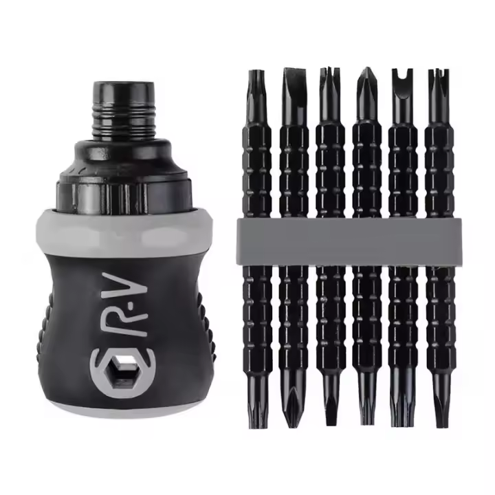 Llave de destornillador de doble cabeza en forma de cruz kit retráctil herramienta ahorradora de trabajo multi-funcional Triángulo de flor de ciruelo - 1