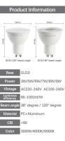 Bombillas LED de 5W a 9W 3pcs No Fliker Spottlights para Iluminación Doméstica - details 1