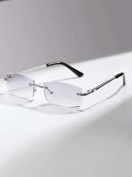 1 par de gafas rectangulares diarias para hombre sin base antiluz azul - details 0